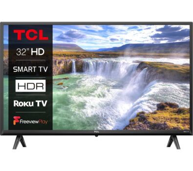 32" TCL 32RS530K Roku Smart HD Ready LED TV, Black