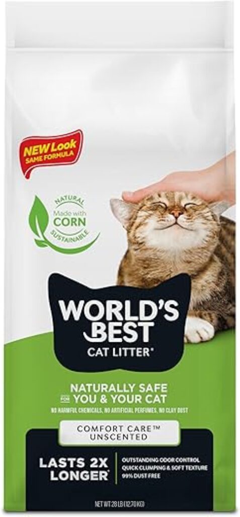 World's Best Cat Litter 28lb Original Unscented, 12.7 kg (Pack of 1), Packaging may vary