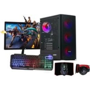 Ryzen 3 3100 RX 560 RGB Gaming PC Bundle - Only PC or 3 Bundle Options w/ Monitor | Wowcher