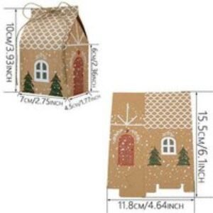 50Pcs Eco-Friendly Christmas Gift Boxes - Festive DIY Wrapping Set for Kids & Family | Wowcher