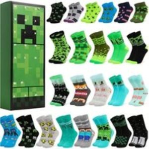 Christmas Minecraft- Advent Calendar with 24 Colourful Sock Surprises | Wowcher
