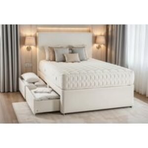 Taylor Divan Bed Set with Headboard and Optional Storage - 6 Sizes | Wowcher