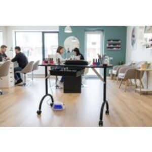 RayGar Folding Manicure Table - Portable Beauty Workstation with Storage