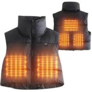 Black Women's USB Heated Gilet Jacket with 5 Warmth Zones | Wowcher