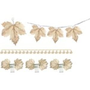 LED Maple Leaf Garland Christmas Lights - Battery-Operated Festive Garland