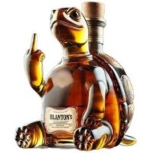 Hand-Blown Borosilicate Glass Turtle Whiskey Bottle - Unique Decorative Barware Decanter | Wowcher