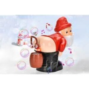 Funny Santa Claus Automatic Bubble Machine Gift For Kids - Festive Light & Music Christmas Toy | Wowcher