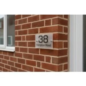 Personalised Frosted Acrylic House Sign - Modern Door Plaque