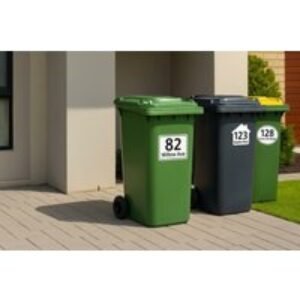 6 Personalised Wheelie Bin Stickers - 4 Designs! | Wowcher