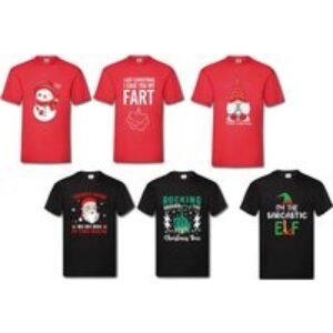 Festive Adult Novelty Christmas T-Shirts - Multiple Designs | Wowcher