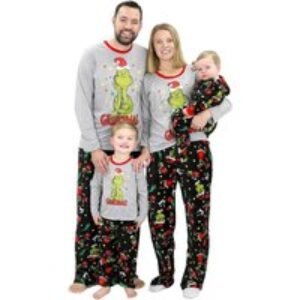 Christmas Grinch Cartoon Family Pyjama Sets for Every Age Group | Wowcher