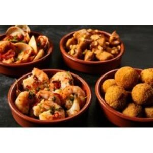 Five Tapas to Share with Glass of Wine for 2 at Cubatas