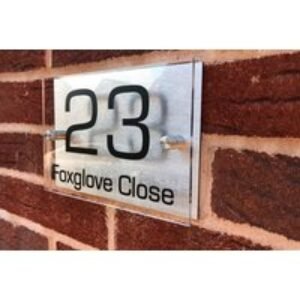 Personalised Aluminium & Acrylic House Sign - Modern Custom Door Plaque | Wowcher