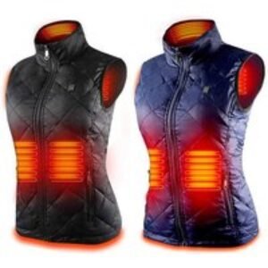 Black Women's Fitted Intelligent USB Heated Warm Gilet with Quick Charge | Wowcher