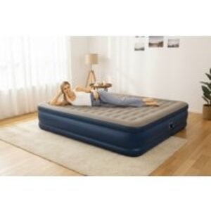 Inflatable High Raised Air Bed with Built-in Electric Pump - Single/Double | Wowcher