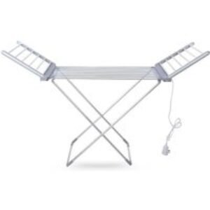 EARLY BIRD! Spacious Heated Clothes Airer Rack with Fold Out Wings and 10kg Capacity | Wowcher