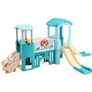 Rocket-Themed Slide & Climber Set with Shooting and Ring Toss Games | Wowcher