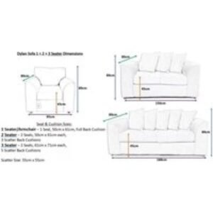 Aruba Fabric 3 & 2 Seater Sofa Set - Modern Handmade Fabric Sofas | Wowcher