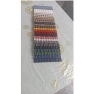 Corduroy Ottoman Footstool - Plush Blue Accent