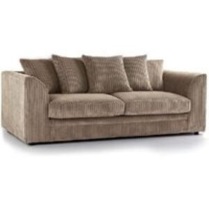 Dylan Coffee Fabric 3-Seater Sofa - Modern British Style