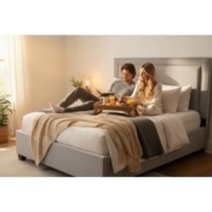 Plush Velvet Montreal Upholstered Bed Frame - Optional Ottoman Storage - 5 Sizes & Colours | Wowcher