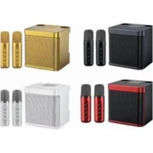 Wireless Bluetooth Speaker with Dual Wireless Microphones - Portable Karaoke Audio System | Wowcher