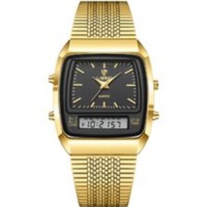 Luminous Waterproof Quartz Watch - Dual Display