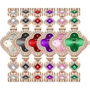 Four-leaf Clover Bracelet Quartz Watch - Luxury Stainless Steel