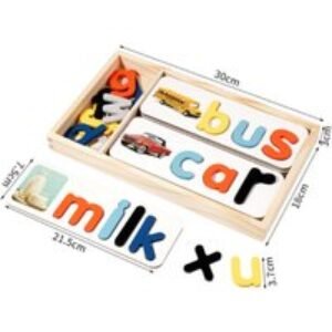 Early Childhood Montessori Cognitive Word Game Set - Educational Wooden Toy for Ages 4-6 | Wowcher