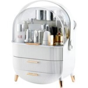 3-Drawer Portable Cosmetic Container with Transparent Lid - 5 Colours | Wowcher