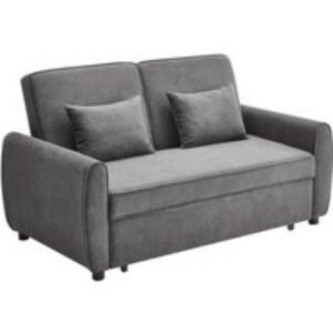 Grey Convertible Sofa Bed with Pillows-Space-saving Comfort & Style | Wowcher