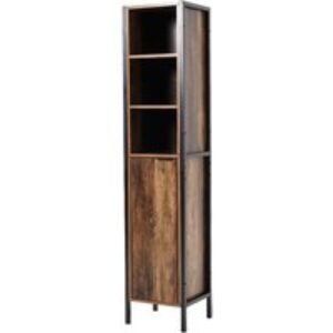 5-Tier Tall Storage Cabinet with Semi-Open and Private Concealed Shelves | Wowcher