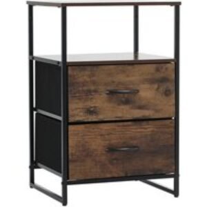 Medieval- Storage Cabinet with 2 Drawers and Open Shelf | Wowcher