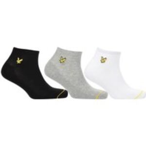 Classic Men's 3pk Ankle Socks - Soft Cotton Blend Trainer Socks | Wowcher