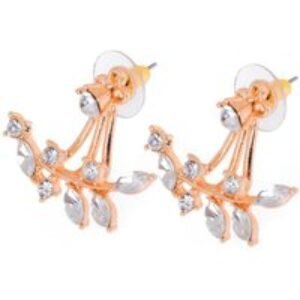 Exquisite Summer Crystal Leaf Double Drop Earrings | Wowcher