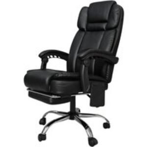 Ergonomic Office Massage Chair with 7-Point Vibration and Footrest | Wowcher