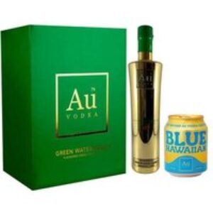 AU Vodka Bottle & Cocktail Can Gift Set Bundle - Green Watermelon Flavour! | Wowcher