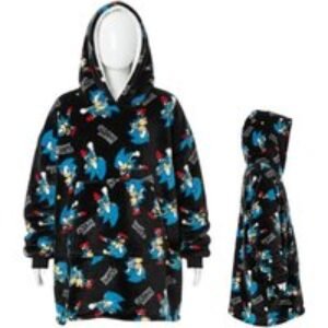 Sonic The Hedgehog Kids Blanket Hoodie with Sherpa Fleece Lining | Wowcher