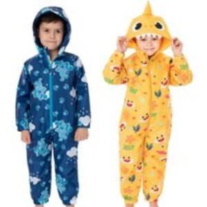 Official Kids Puddle Suit with Blue's Clues or Baby Shark Designs - All-in-One Raincoat | Wowcher