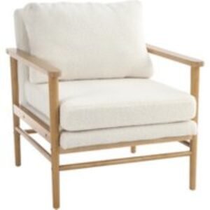 Teddy Bear Fur Wooden Armchair with Plush Removable Cushions | Wowcher