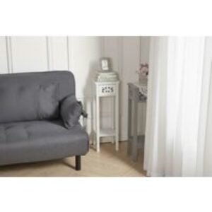 Chic French-Style Slim Accent White Console Table with Drawer | Wowcher