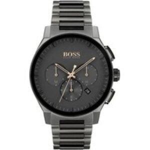 Hugo Boss Peak Chronograph Watch Black Stainless Steel 44mm Men's Timepiece | Wowcher