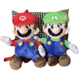 Super Mario & Luigi Plush Backpack Doll with Realistic Breathing Effect | Wowcher