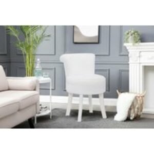Modern Plush Upholstered Dressing Table Chair with Ergonomic Comfort | Wowcher