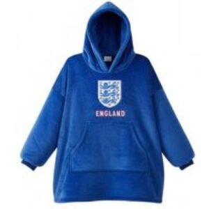 Licensed England Football Blue Hooded Blanket | Wowcher