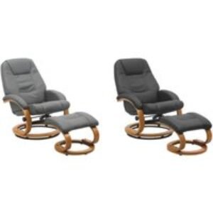 Ergonomic Executive Office Reclining Chair with Footstool - 2 Colours | Wowcher