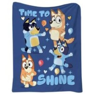 Bluey  Printed Plush Blanket in Multiple Styles and Sizes | Wowcher