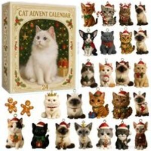 Cat Lovers' Christmas Advent Calendar - 24 Cat-Themed Surprises for Pet Fans | Wowcher