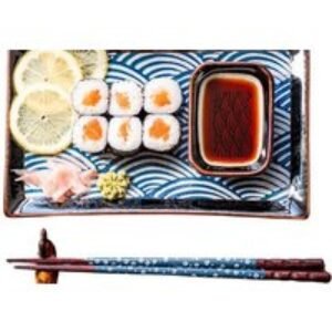 Japanese Sushi Platters with Drinks for 2 - Teriyaki