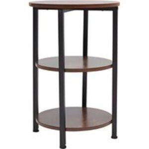 Vintage Wooden 3-Tier Round Side Table | Wowcher